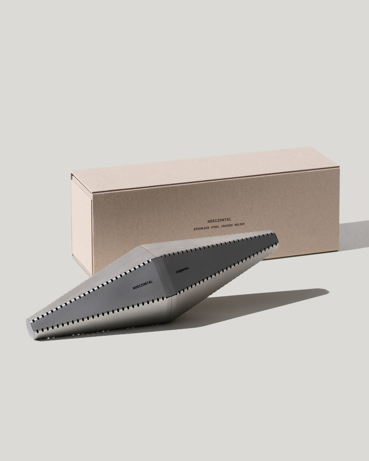 HORIZONTAL - STAINLESS STEEL INCENSE HOLDER